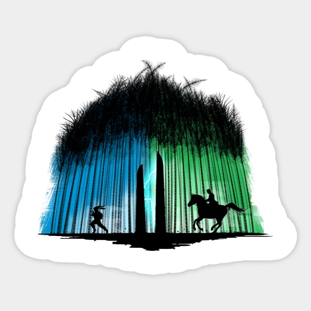 Chasing the Rabbit Sticker by mattskilton